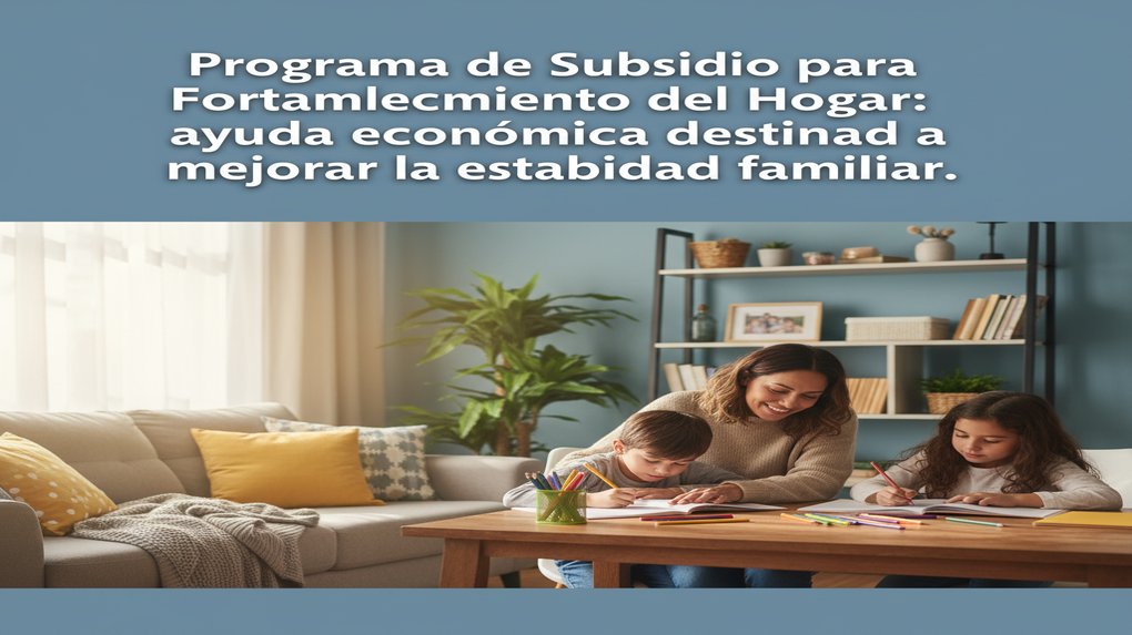 Programa de Subsidio para Fortalecimiento del Hogar: ayuda económica destinada a mejorar la estabilidad familiar